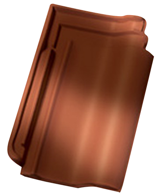Керамическая черепица Nelskamp F 15, цвет Красно-коричневый рустик