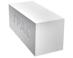 Газобетонный блок ГРАС D600, B3.5, 600x250x300 мм